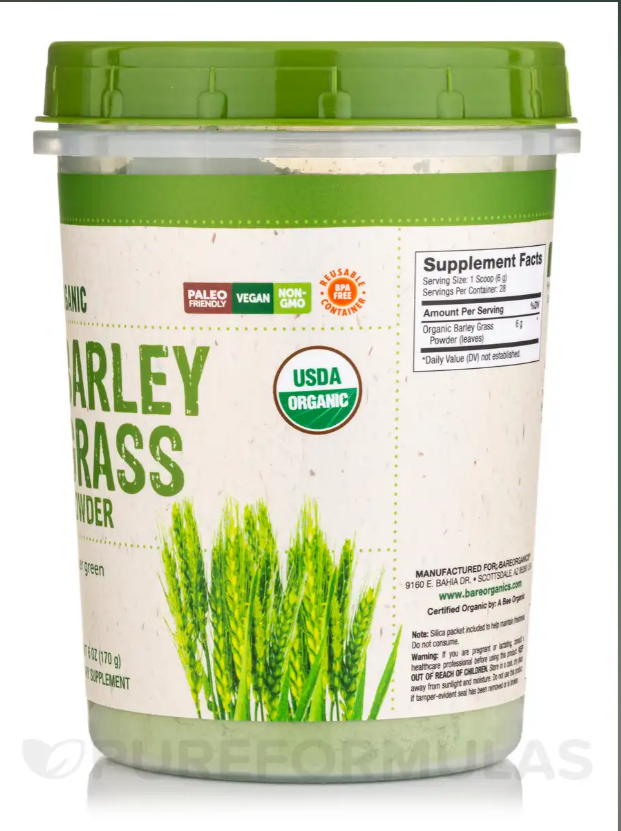 BỘT CỎ LÚA MẠCH HỮU CƠ ORGANIC BARLEY GRASS POWDER (170G/HỘP)